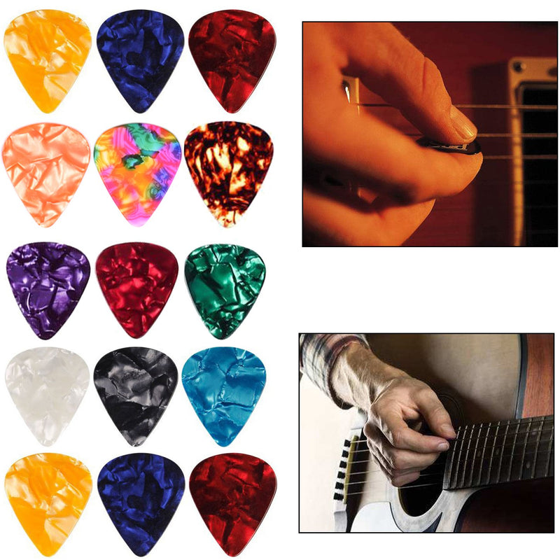 WOGOD Guitar Picks Guitar Plectrums Stylish Colorful Celluloid (0.71mm-50)