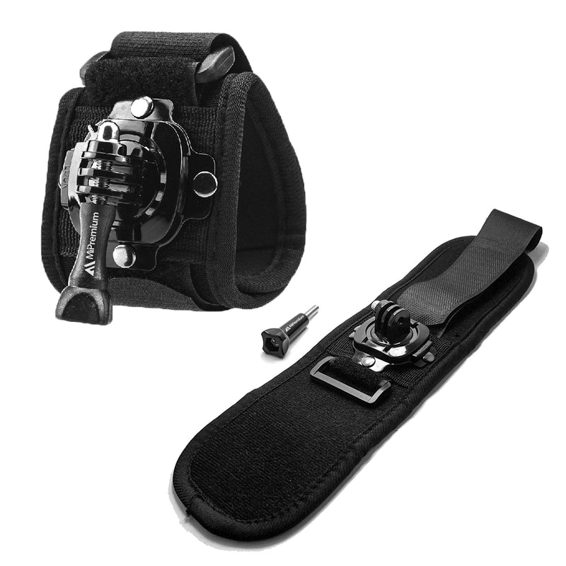 MiPremium Wrist Strap Mount for GoPro Session Black Silver Hero 10 9 8 7 6 5 4 3 3+ 2 XIAOYI 4K SJCAM Yi for Akaso Adjustable Cycling Arm Band Holder for Action Camera & Outdoor Sports Accessories