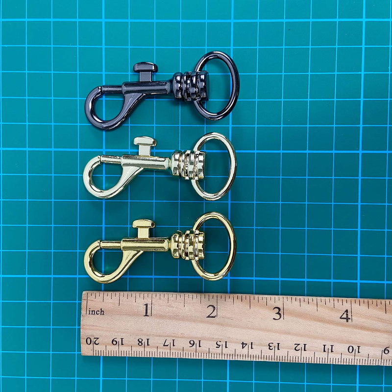 [AUSTRALIA] - willikiva 10 Pcs 3/4 inch Swivel Snap Hooks Duty Square Eye Clasp Buckle Trigger Clip Multipurpose Pet Buckle Handmade Gold-2 