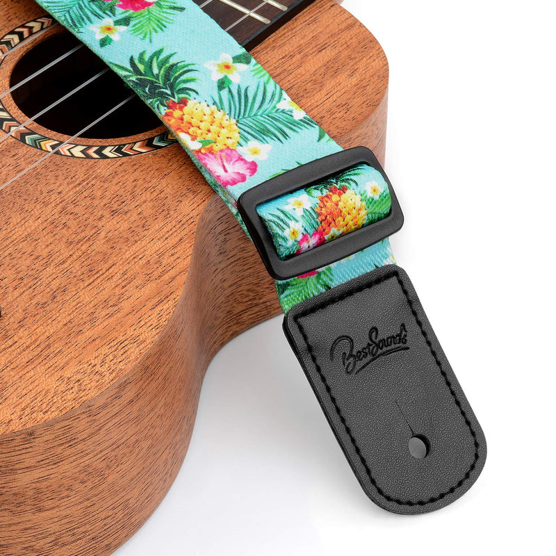 BestSounds Pineapple Ukulele Strap & Hawaiian Style Shoulder Strap Suitable for Soprano Concert Tenor Baritone String Instruments (Pineapple)
