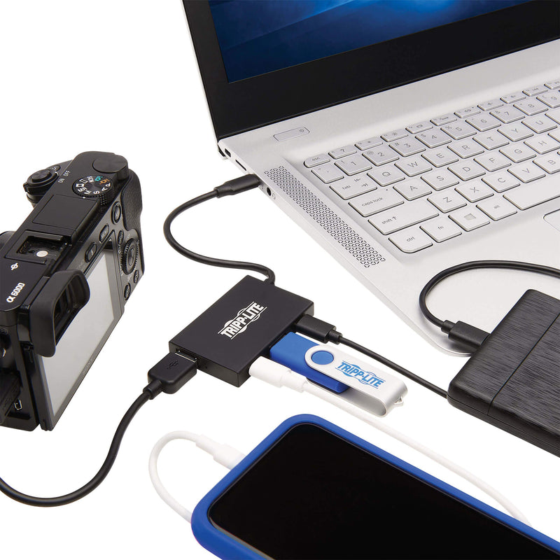 Tripp Lite USB C Hub 4-Port 2 USB-A & 2 USB-C Ports USB 3.1 Gen 2 Aluminum (U460-004-2A2C-2)