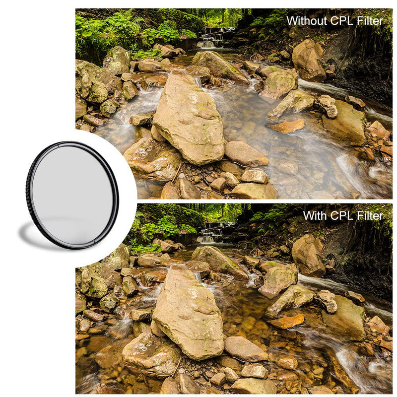 K&F Concept 67mm Circular Polarizer Glass Filter Ultra-Slim, 18 Multi Layer Coatings Circular Polarizing Filters for Camera Lens