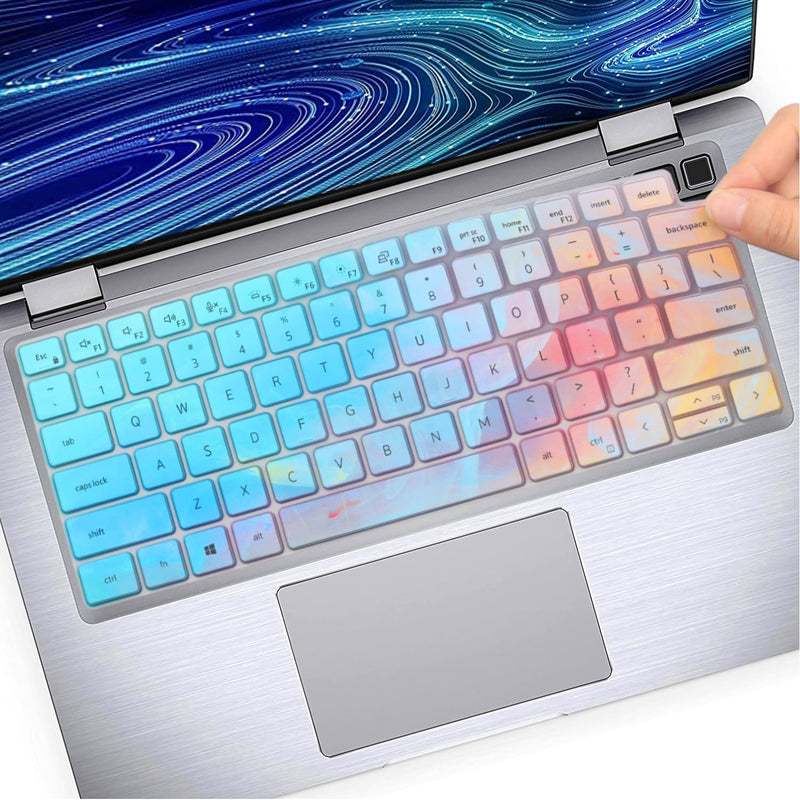 Keyboard Cover Skin for 13.3" Dell Latitude 5320 5330 7330 Notebook, Dell Latitude 5320 5330 7330 2-in-1 Keyboard Silicon Protective Skin Accessories -Colorful Colorful