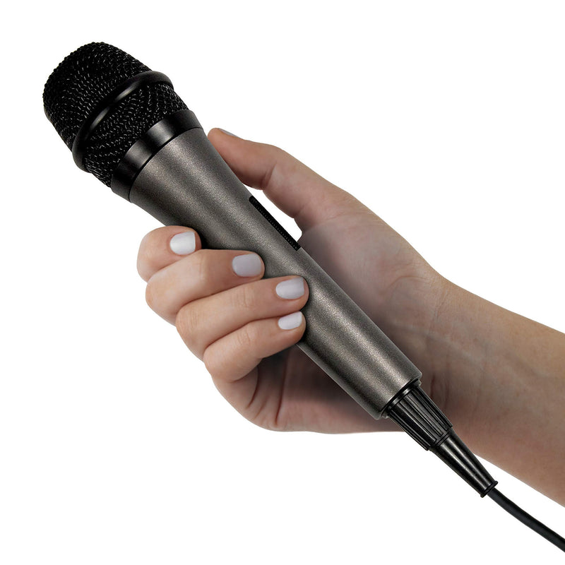 Singing Machine SMM-205 Unidirectional Dynamic Microphone with 10 Ft. Cord,Black, one size 1 Black & Gold