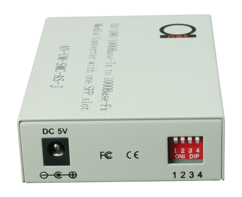 Multimode LC 850 nm Gigabit Fiber Media Converter - Includes SFP 550 m (0.34 Miles) LC – to UTP Cat5e Cat6 10/100/1000 RJ-45 – Auto Sensing Gigabit or Fast Ethernet Speed - Jumbo Frame - LLF Support