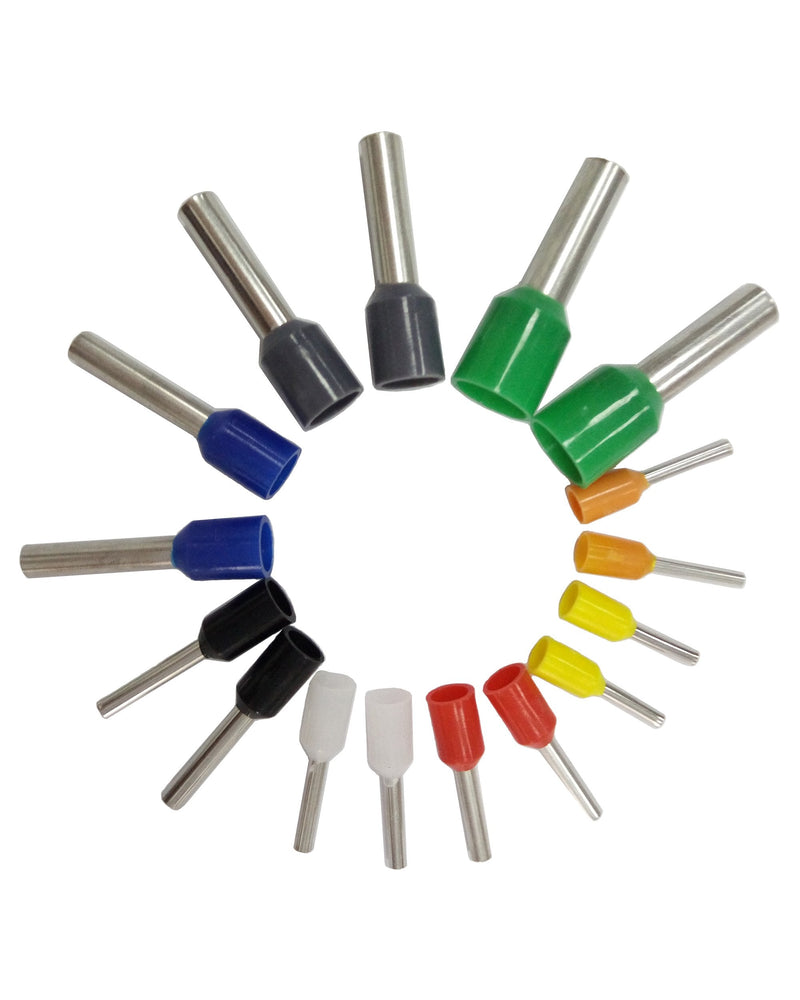 EL-SKY 800pcs Assortment Ferrule Wire Copper Crimp Connector, Wire Terminals Kit, Wire Connector Kit, Insulated Cord Pin End Terminal AWG 22-10 Kit