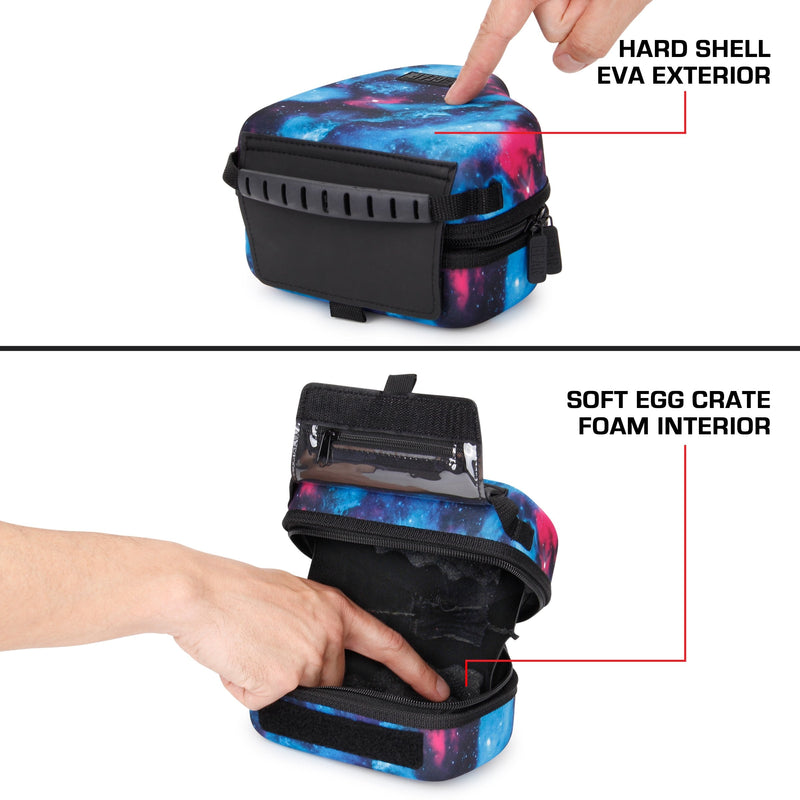 USA GEAR Hard Shell DSLR Camera Case (Galaxy) with Molded EVA Protection, Quick Access Opening, Padded Interior and Rubber Coated Handle-Compatible with Nikon, Canon, Pentax, Olympus and More Galaxy - Standard
