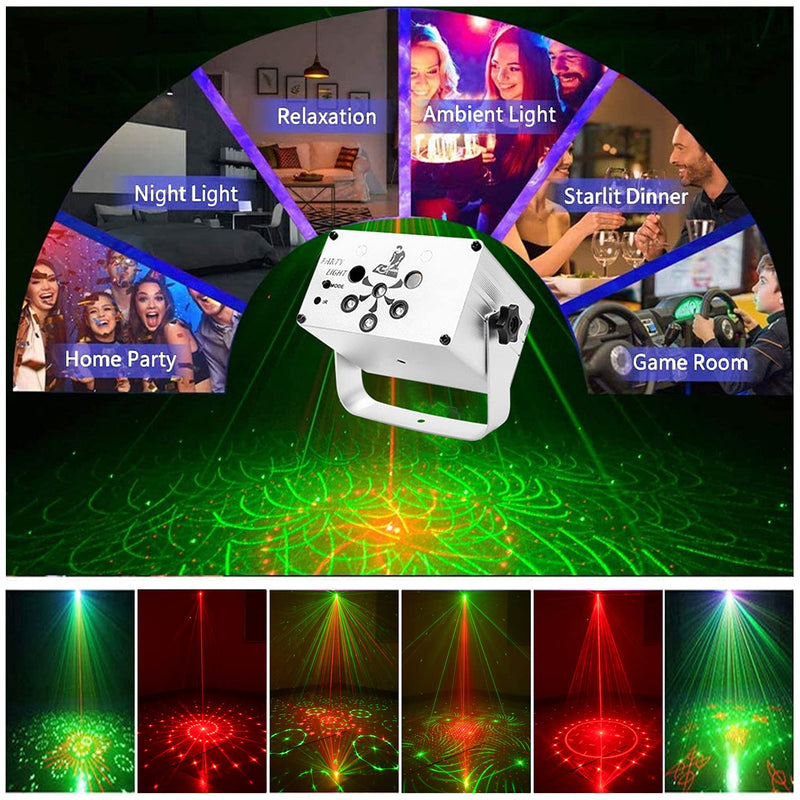 Dj Disco Lights, USB Party Stage Lights, 120 LED Patterns Sound Activated and Strobe Effects with Remote Control for kids Birthday, Family Gathering, Karaoke, Christmas, Wedding