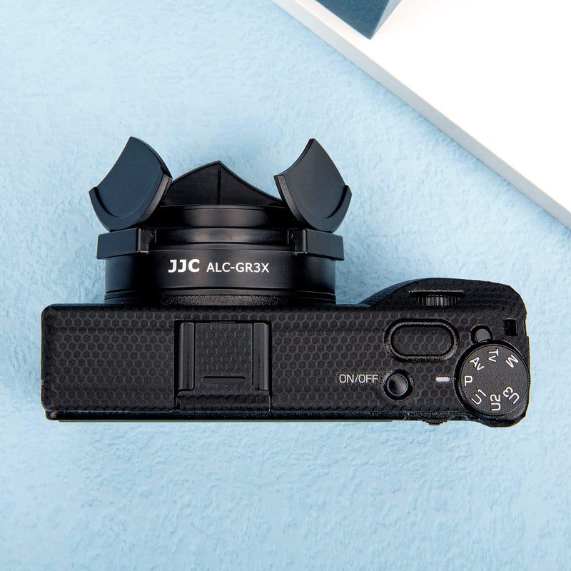 JJC Auto Open and Close Lens Cap Cover for Ricoh GR IIIx GRIIIx GR3x Camera, Dustproof and Anti-Scratch Lens Protector No Need to Remove
