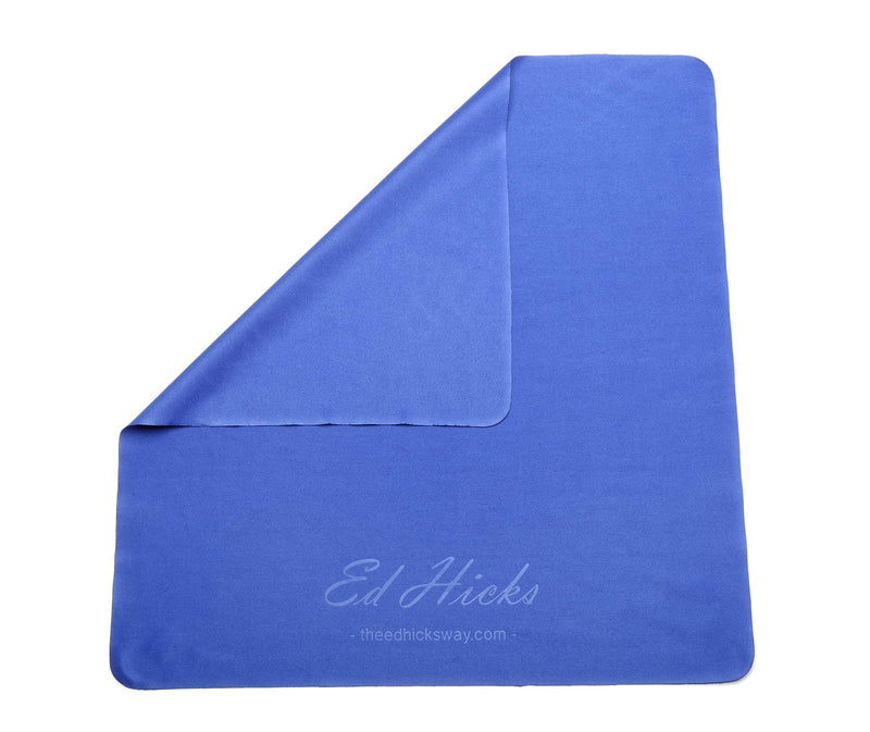 3* Ed Hicks Premium Microfiber Screen Cleaning Cloths — 12 x12” — for TV LCD OLED iPad PC Screens – Extra Large XL – Chemical Free * Anti-Static * Scratch Free — Storage Pouch — 1 Black 1 Blue 1 Grey Extra Large ( Pack of 3)