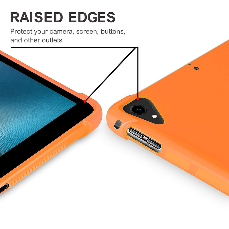 [AUSTRALIA] - KIQ iPad 9.7 5th 6th Gen Case, TPU Skin Protection Anti Slip Lightweight Cover for Apple iPad 9.7 2017/2018 5th & 6th Generation [Orange] TPU Orange 