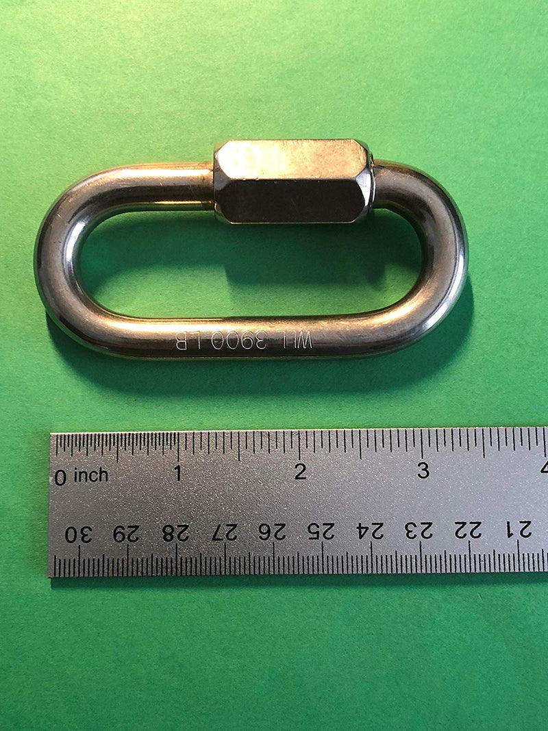 4 Pieces Stainless Steel 316 Quick Link 3/8" (10mm) Marine Grade