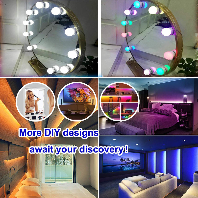 [AUSTRALIA] - SELFILA RGBW DIY Decorative Light 20 Bulbs,Color Changing LED Strip Lights with Remote for Home Lighting Kitchen Bed Letter Lights Sign for Bar Home Decoration 