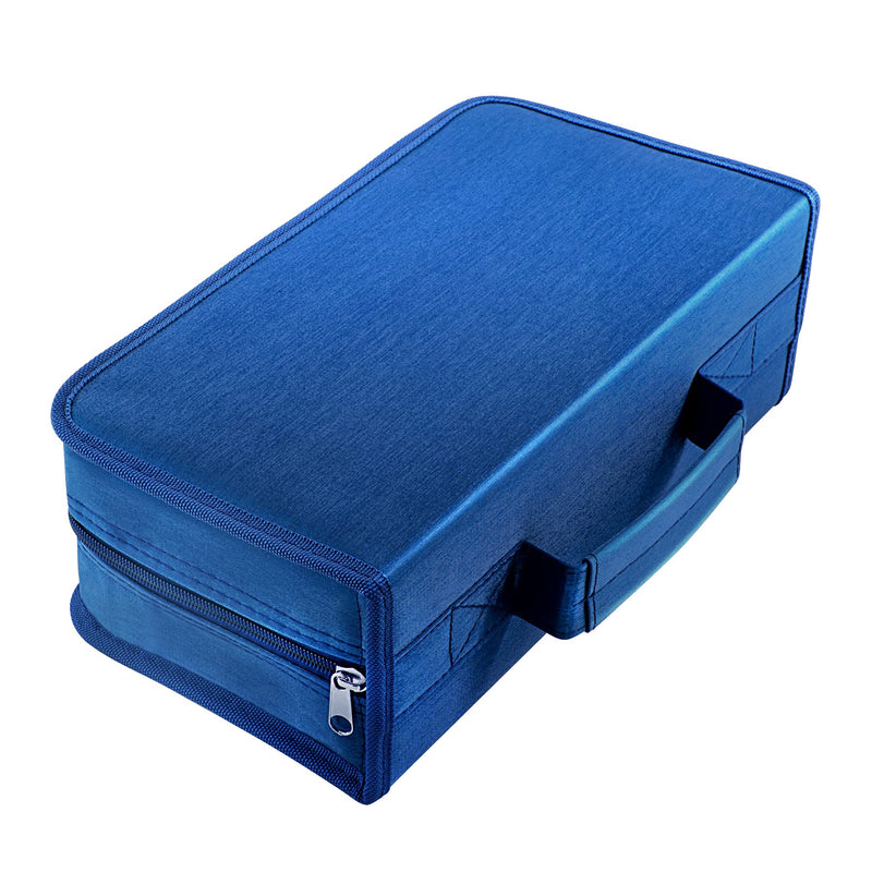 [AUSTRALIA] - Bivisen CD/DVD Case Holder, 128 Capacity CD VCD Media Wallet, Storage, Holder, Booklet, Organizer (Blue) Blue 