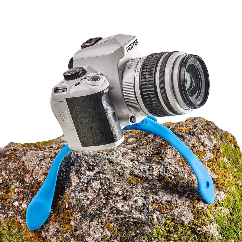 Pictar Splat Flexible Mini Tripod for DSLR Cameras Selfies - Supports 2.6 Pounds, Blue Splat - DSLR