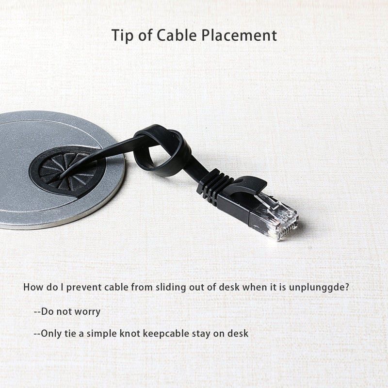 [AUSTRALIA] - Cat 6 Ethernet Cable - Flat Internet Network Cable - Cat6 Ethernet Patch Cable Short - Cat 6 Computer LAN Cable with Snagless RJ45 Connectors 6pack 10ft black 