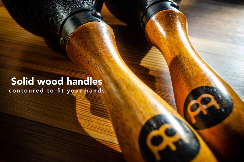 [AUSTRALIA] - Maracas, Standard Concert Size with All-weather Synthetic Shells and Wooden Handles — NOT MADE IN CHINA — Great for Live Performances and Recording Sessions, 2-YEAR WARRANTY PM2BK 