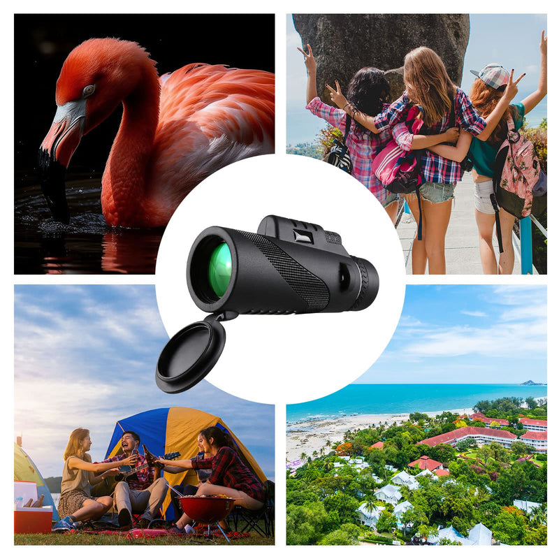 Monocular-Telescope High Powered Monocular for Adults Monocular for Smartphone Adapter Monocular Telescope Hunting Wildlife Bird Watching Travel Camping Hiking (3.4" D x 3.3" W x 3.1" H) 3.4"D x 3.3"W x 3.1"H