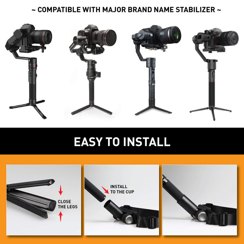 Kamerar MogoCrane Belt Kit, Weight Support for Single Handed Gimbal Stabilizer, DJI Ronin-S, Zhiyun Crane 2, Crane Plus, Moza Air 2, AirCross, Hold The Gimbal Easier and Longer