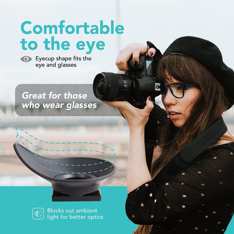 Foto&Tech Oval Soft Rubber EF Eyecup, Eye Cup Cover Eyepiece Viewfinder Compatible with Canon 6D Mark II 6D 5D Mark II 5D T7 T6 T5 T7i T6s T6i T5i T4i XSi SL2 SL1 80D 77D 70D 50D 40D 60Da