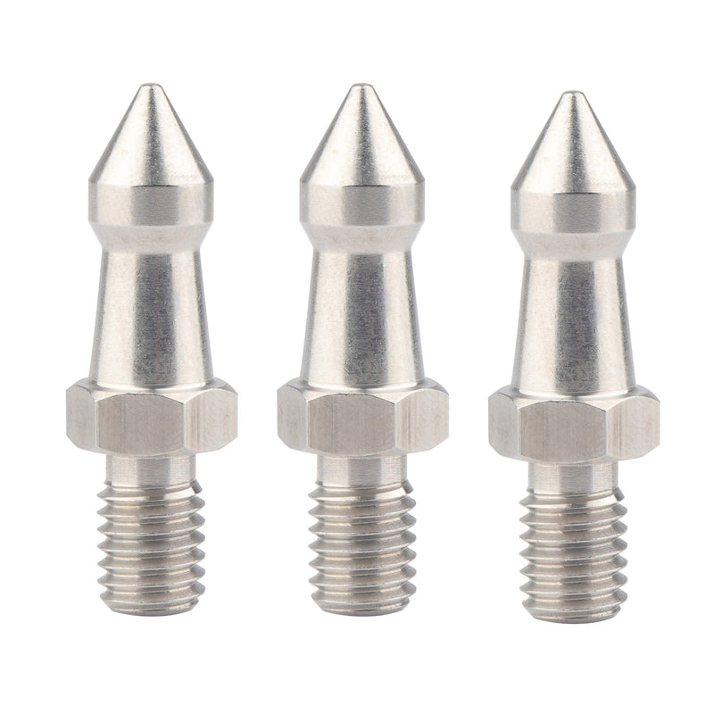 AFFVO Stainless Steel Spike Feet for Tripods Monopods (M8 Threads), Use on Softer Looser Terrain (M8 Standard,3pcs)