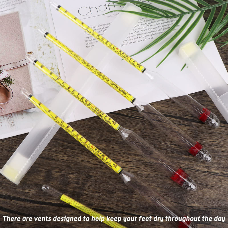 6 Pcs Alcohol Hydrometer for Liquor 0-200 Proof & Tralle Hydrometer Alcohol Meter for Home Brew Beer, Wine, Mead and Kombucha Distilling Moonshine Alcoholmeter