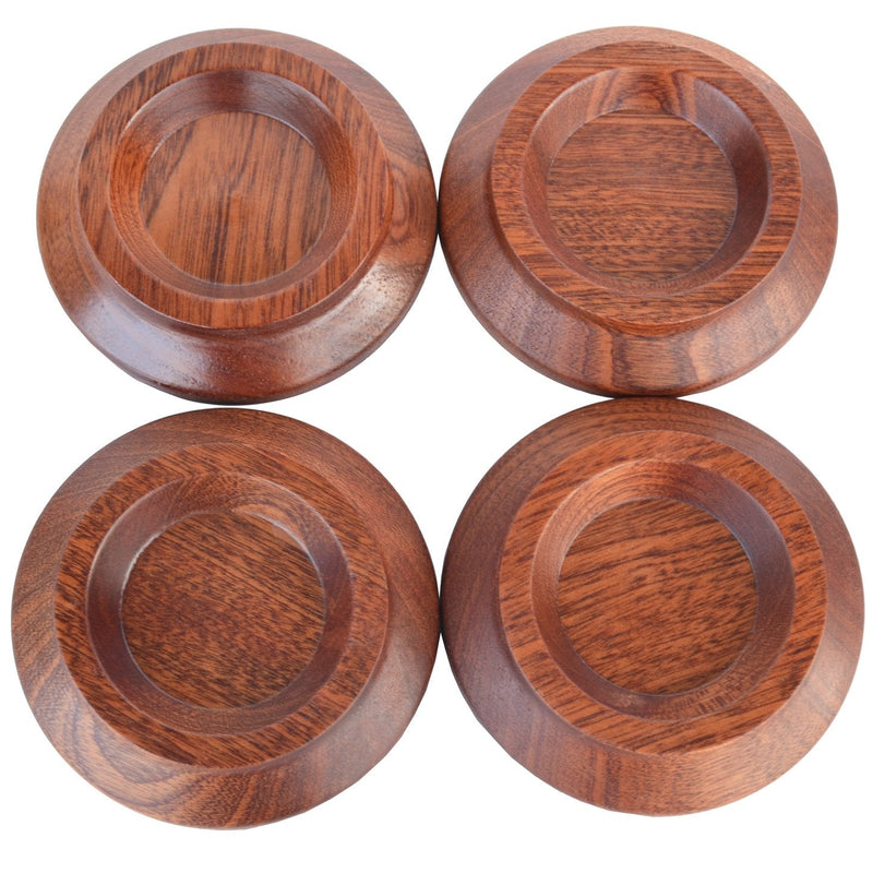Upright Piano Caster Cups,Solid Wood Furniture,Piano Caster Cups - Non-Slip & Anti-Noise Foam (Sapele wood) Sapele wood
