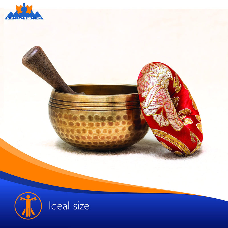 Tibetan Singing Bowls Set~ Meditation Sound Bowl hand Hammered in Nepal For Yoga, Meditation, Mindfulness, Healing & Chakra balancing~ (3 inch) 3 inch