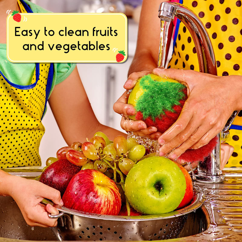 10 Pieces Fruit Dish Scrubber Non Scratch Cleaning Sponge Double Layered Dish Sponge No Odor Kitchen Sponge Net Dish Cloths for Washing Dishes for Cookware, Tubs, Sinks