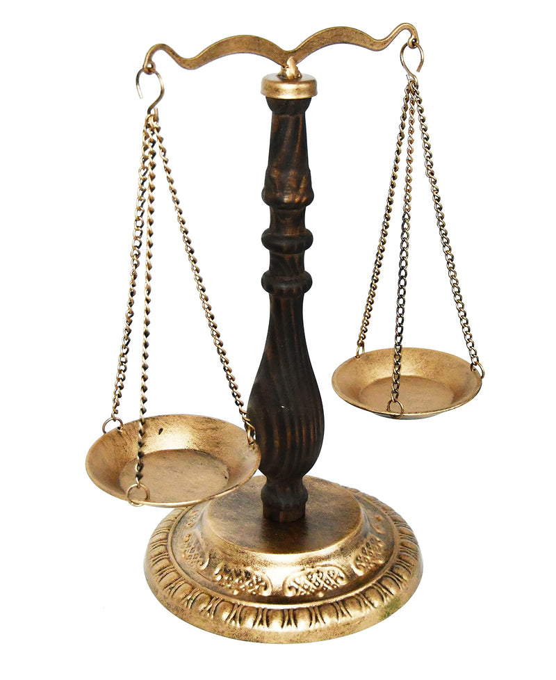OwlGift Vintage Style Libra Jewelry Display, Scale Tray Cosmetic Organizer, Jewelry Storage, Unique Centerpiece Stand, Lawyer Scale of Justice, Farmhouse Candleholder