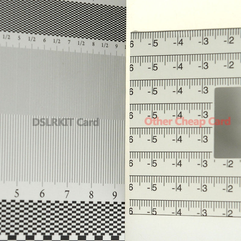 DSLRKIT Lens Focus Calibration Tool Alignment Ruler Folding Card(Pack of 6)