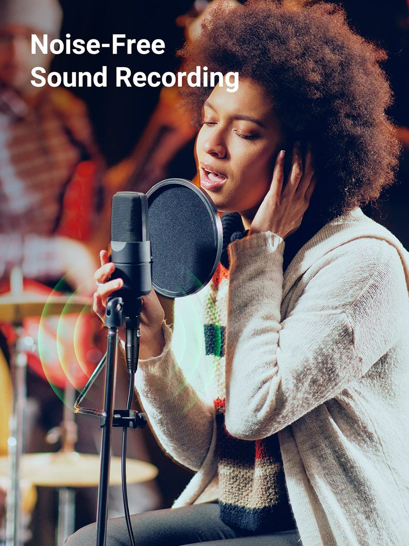 UGREEN XLR Cable, Microphone XLR Male to Female Extension Cable XLR Jack Extender Cord for PA System, Studio Recorder, Amplifier, Mixer, Speaker System, or Professional Recording, Playing Live (2M) 2.0 Metres