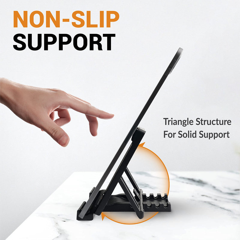 Mobile Tablet Stand for iPad, GPG2 Adjustable Non-Slip Base Foldable Tablet Holder for Desk Compatible with Apple iPad, Samsung Galaxy, and Amazon Kindle Fire Tablets
