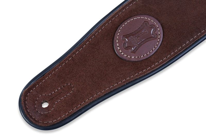 Levy's Leathers MSS3-BRN Signature Series Hand-Brushed Suede Guitar Strap, Brown Standard