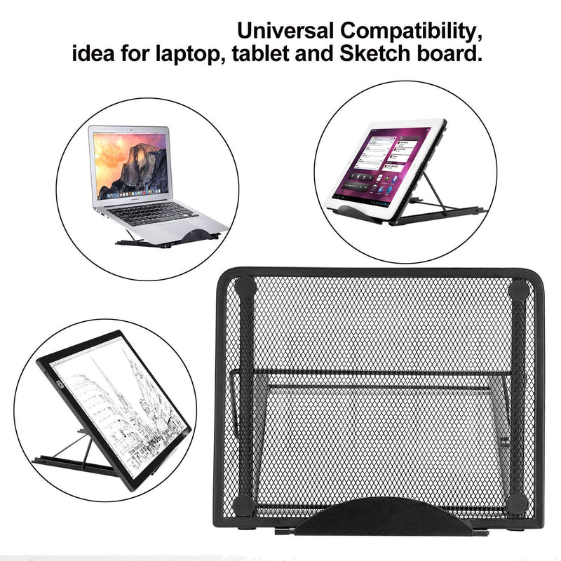 Metal Mesh Stand for A4 LED Light Tracer Pad, Ventible Metal Holder for Laptop, Tablet, Animation Art Sketching Drawing Tracing LED Light Box Board, Books Holder, Diamond Painting Light Pad etc