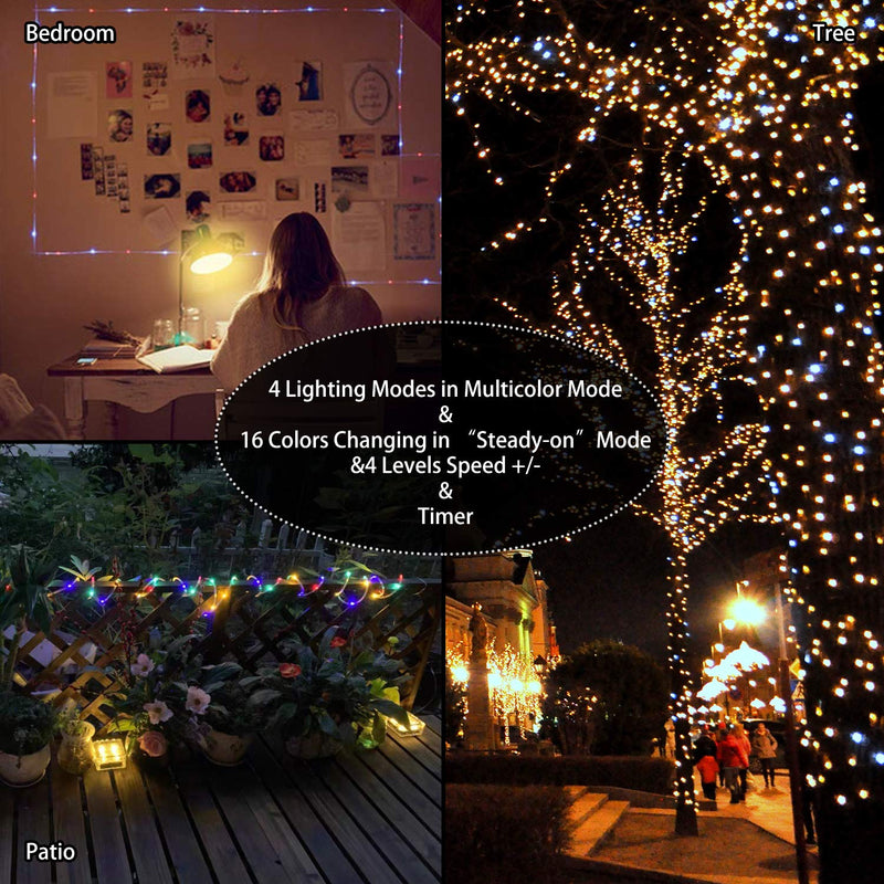 [AUSTRALIA] - Led Rope Lights Outdoor Battery - 100 LEDs 33ft RGB 16color USB or Battery Operated Rope Lights with Remote, Waterproof Color Changing Tube Lights for Bedroom,Christmas,Party Indoor Decorations 