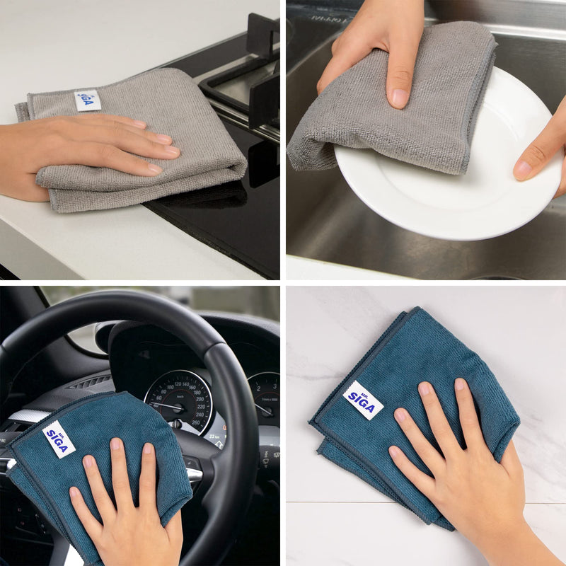 [AUSTRALIA] - MR.SIGA Microfiber Cleaning Cloth, Pack of 6, Size: 13.8" x 15.7" 