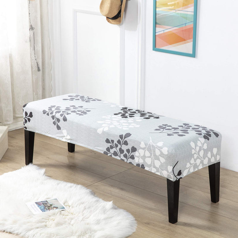 Surrui Dining Bench Cover Piano Stool Slipcover Rectangular Piano Bench Cover for Living Room Kitchen Bedroom #1