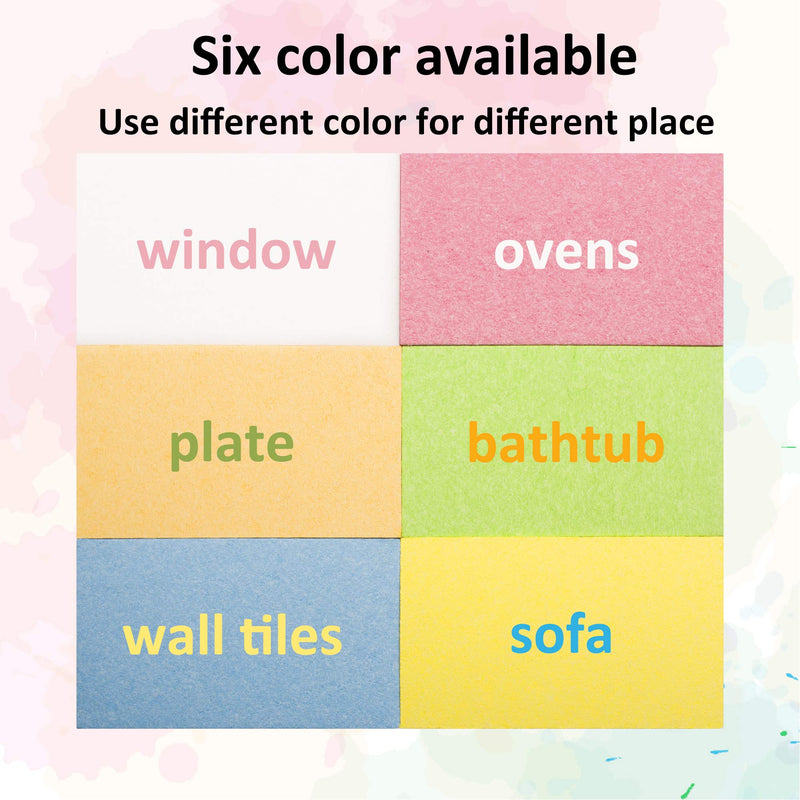 ARCLIBER Cleaning Scrub Sponge,Cellulose Non-Scratch for Kitchen,Bathroom,Cars,Colorful Compressed Sponge (18 Pack) 18 Count (Pack of 1) Multicolor