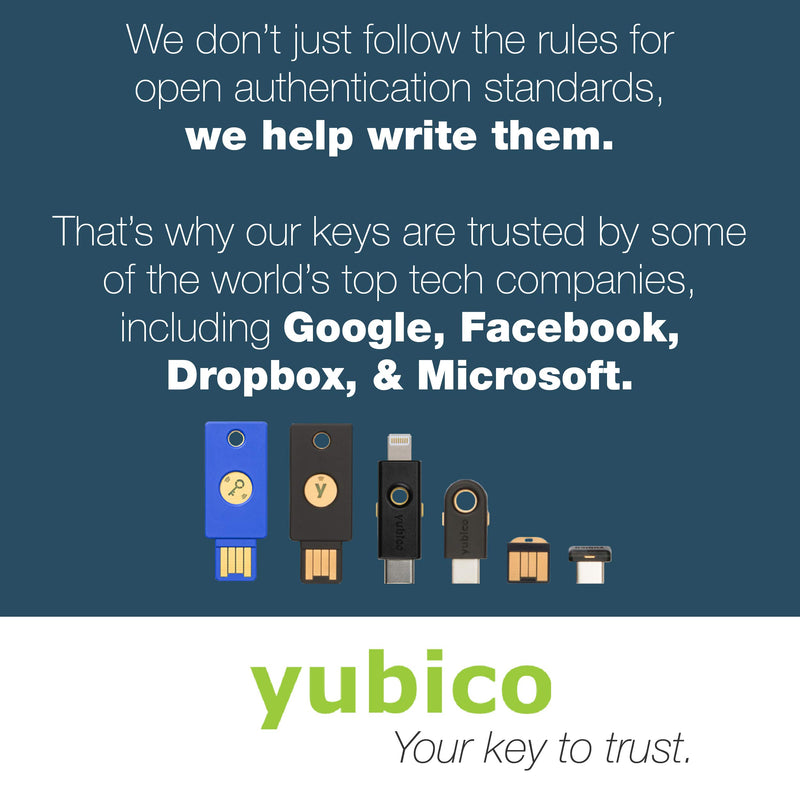 Yubico FIDO Security Key NFC - Two Factor Authentication USB and NFC Security Key, Fits USB-A Ports and Works with Supported NFC Mobile Devices – FIDO U2F and FIDO2 Certified - More Than a Password