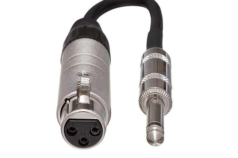 Hosa MIT176 Impedance Transformer XLR3F to 1/4 Inch TS XLR3F to 1/4" TS