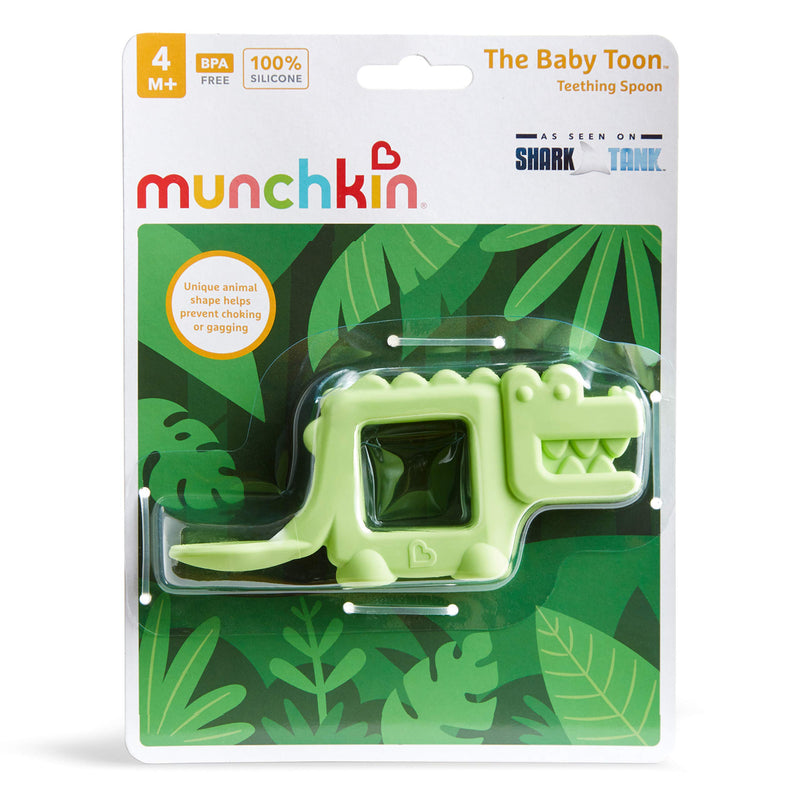 Munchkin The Baby Toon Silicone Teether Spoon, Alligator (As Seen On Shark Tank) 1 Pack