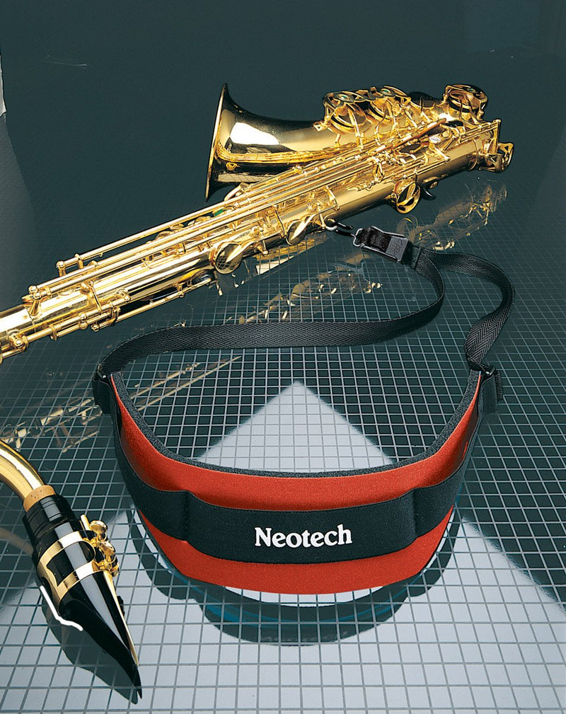 Neotech Soft Sax, Red, Regular, Metal Hook Saxophone Strap (1902192)