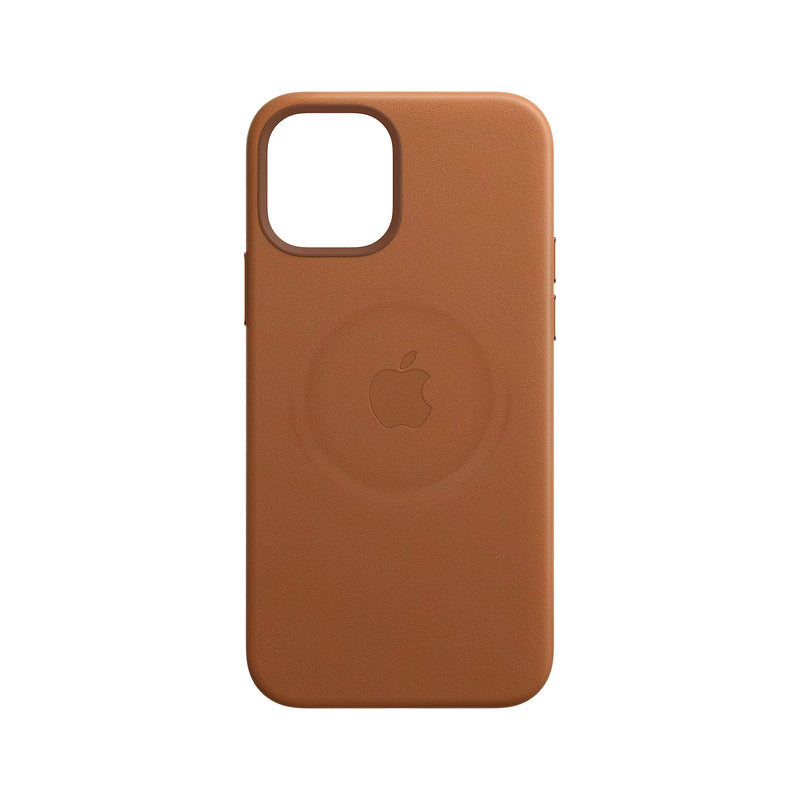 Apple Leather Case with MagSafe (for iPhone 12 and iPhone 12 Pro) - Saddle Brown