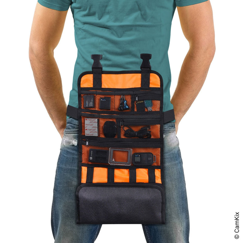 CamKix Roll-Out Bag with Waist/Shoulder Strap Compatible with GoPro Hero and DJI osmo Action + Other Action/Compact Cameras - Multiple Carry Options (Hand, Shoulder, Waist, Back) - Smart Case