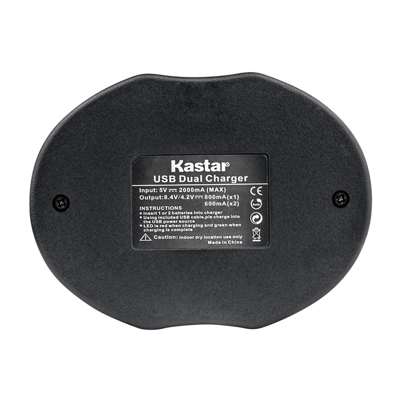 Kastar Battery (X2) & Dual USB Charger for Sony Cybershot DSC-HX5V, DSC-HX9V, DSC-W30, DSC-W35, DSC-W50, DSC-W55, DSC-W70, DSC-W80, DSC-W290, DSC-H10, H20, H50, H55, H70, H90 Battery+ More Cameras