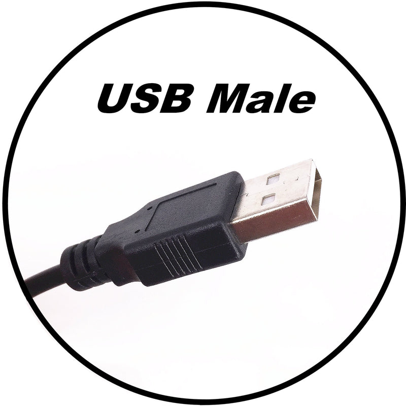 DZYDZR 3pcs Extension Cable USB to DC Cable - 5V USB 2.0 Port Male to DC 5V Male 3.5mm x 1.35mm Power Cord Black 100cm(3.3ft)