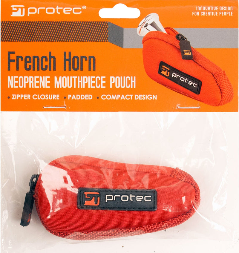 Pro Tec N202RX Fitted Neoprene Mouthpiece Pouch for French Horn Red