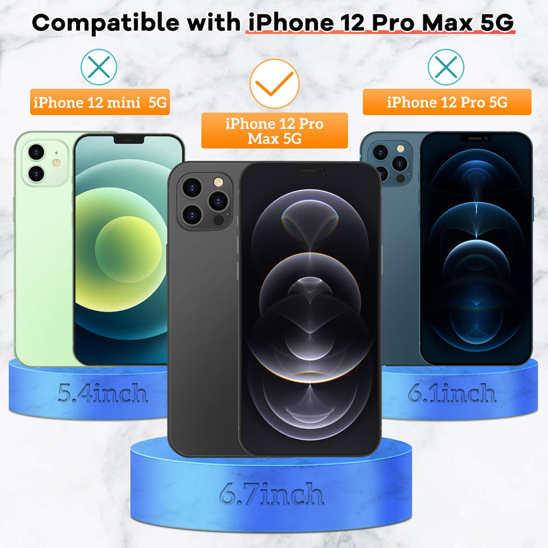 [2+3 Pack] UniqueMe Camera Lens Protector and Screen Protector Compatible with iPhone 12 Pro Max 6.7 inch Tempered Glass [U-Shaped Cutout][Easy Installation Frame] [Anti-Scratch] [Bubble Free]