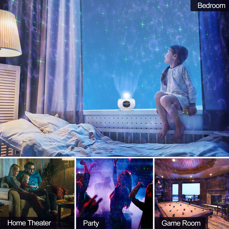 [AUSTRALIA] - Matone Star Projector with LED Nebula Cloud, 3 in 1 Starry Night Light Projector Built-in Bluetooth Speaker for Kids Adults Bedroom/Game Room/Party/Home Theater, Galaxy Projector with Remote Control 